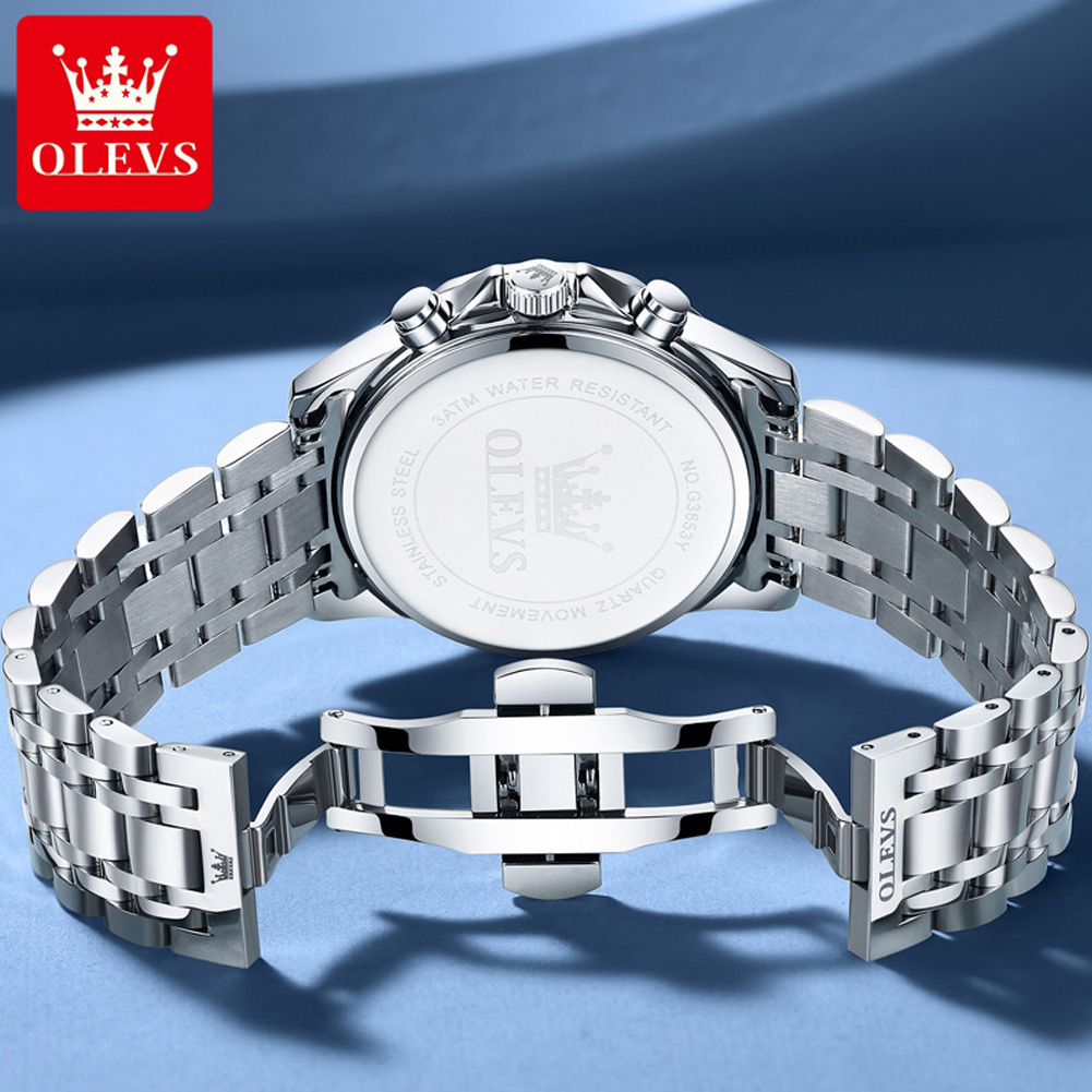 OLEVS 3653 Brand Moon Phase Ca - Luxury Watch Maker ulasan dan harga