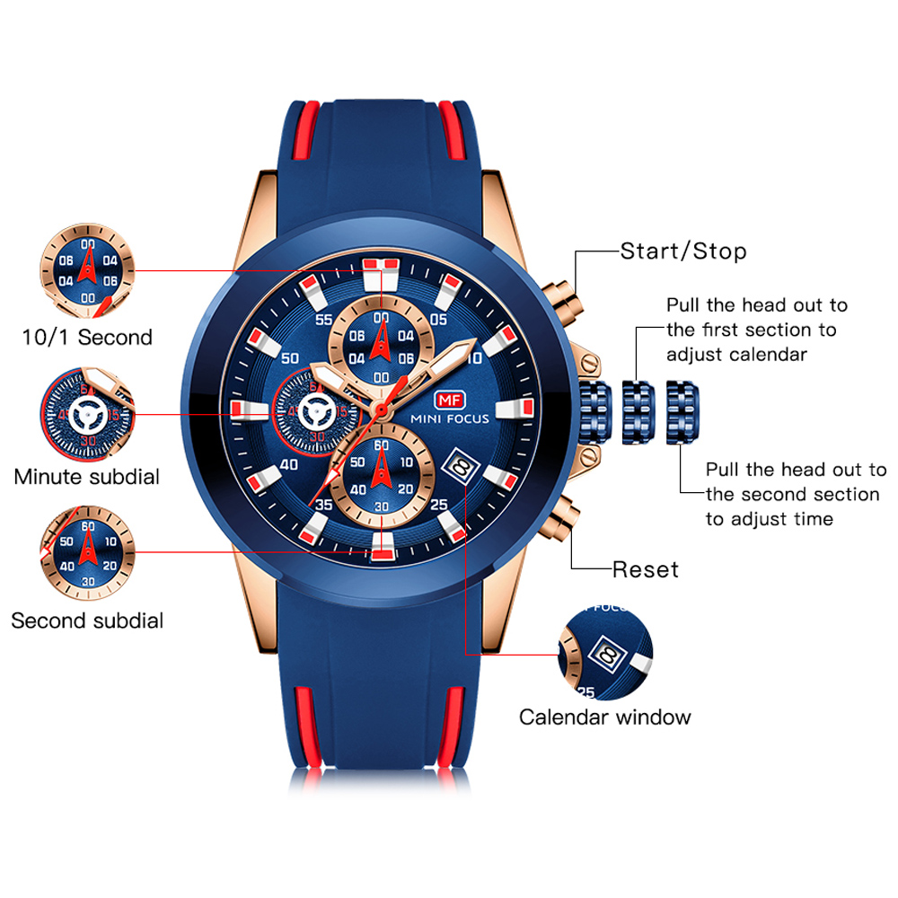 MINI FOCUS Mens Watches Top Lu - Luxury Watch Maker ulasan dan harga