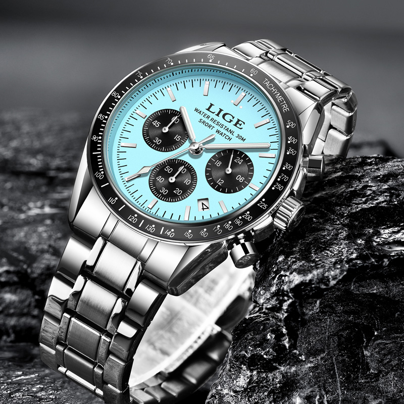 LIGE Top Brand Luxury New Men  - Luxury Watch Maker ulasan dan harga