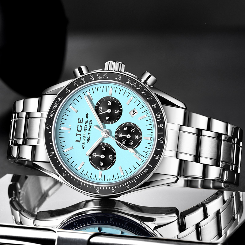 LIGE Top Brand Luxury New Men  - Luxury Watch Maker ulasan dan harga