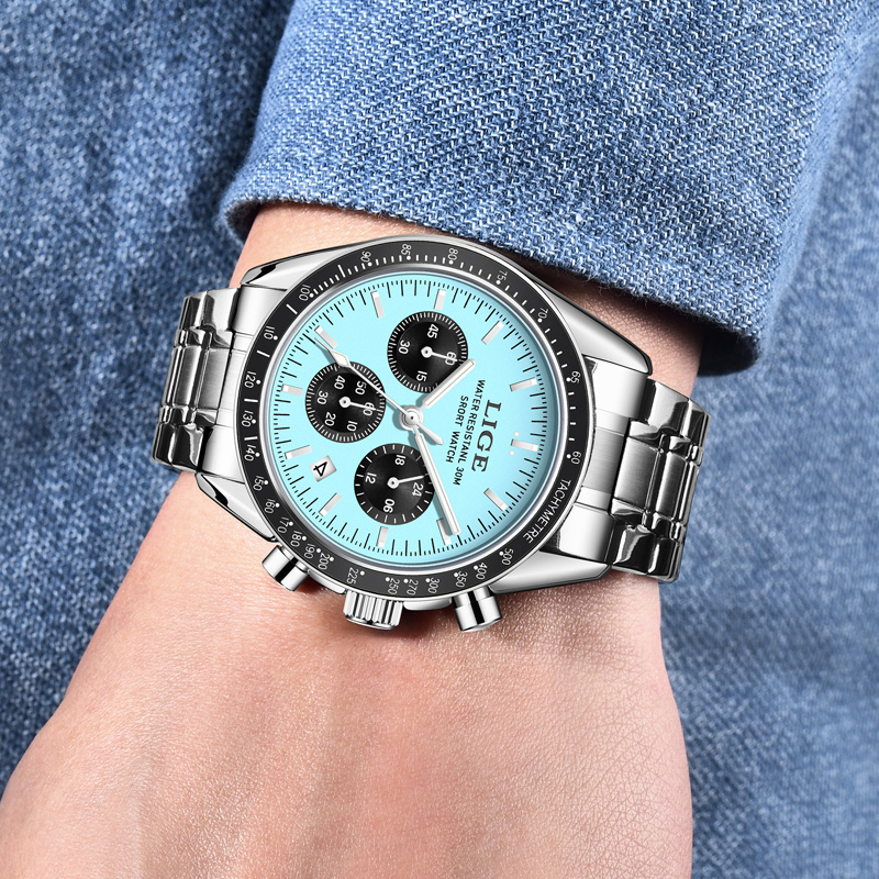 LIGE Top Brand Luxury New Men  - Luxury Watch Maker ulasan dan harga